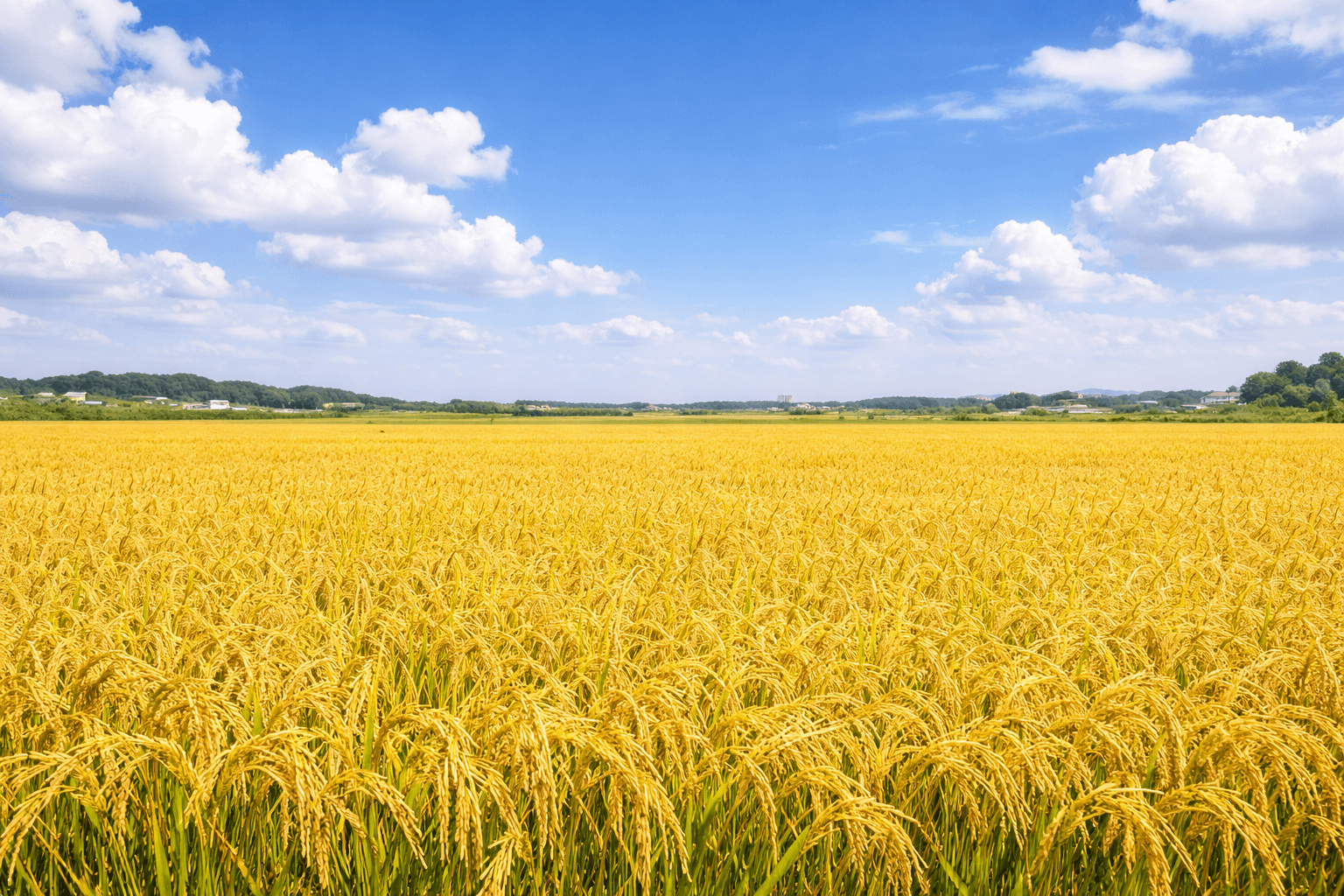 충남 아산의 황금빛 논밥